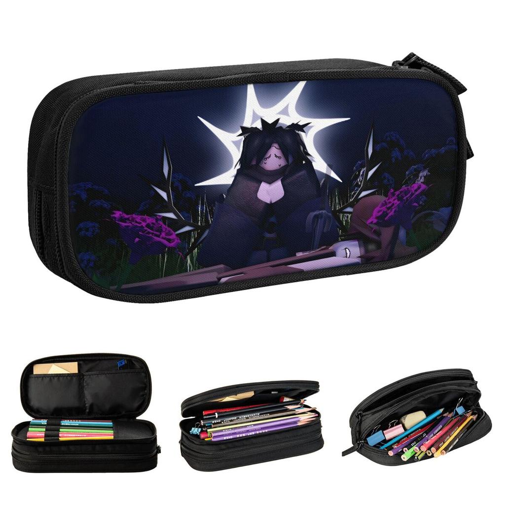 Azuretime Anime Pencil Cases Azure Two Time Game Pencil Box Pen Holder for Girl Boy Big Capacity Bag School Supplies Stationery