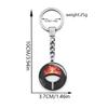 Naruto Sharingan Time Gem Silver Keychain Ornament