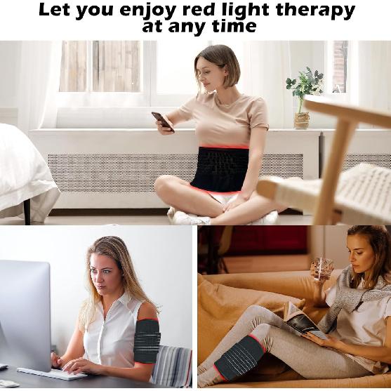 Red Light Therapy for Body,Relieve Body Pain and Muscle Fatigue,Retractable Red Light Therapy Belt, Portable Infrared Light Therapy Device At Home