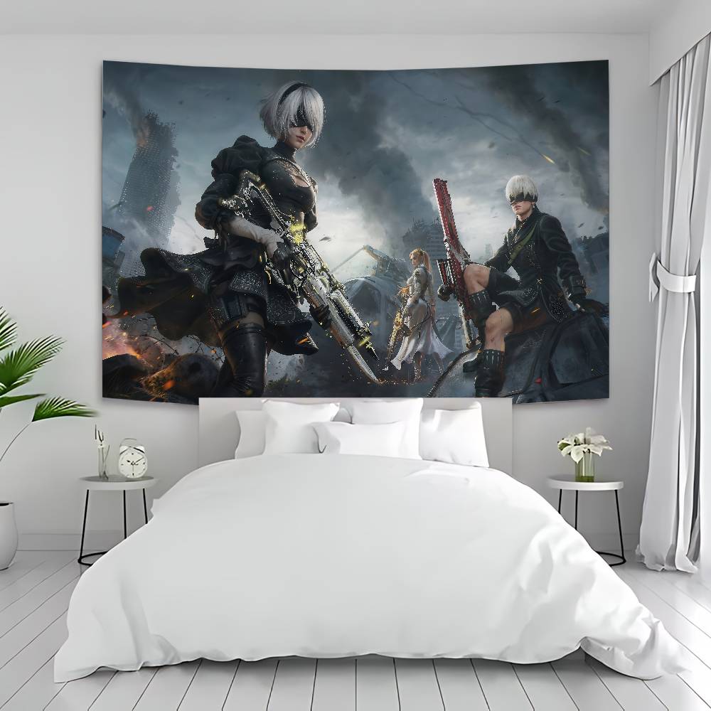 Game Nier Automata Printed Large Wall Tapestry Indian Buddha Wall Decoration Witchcraft Bohemian Hippie Wall Art Decor
