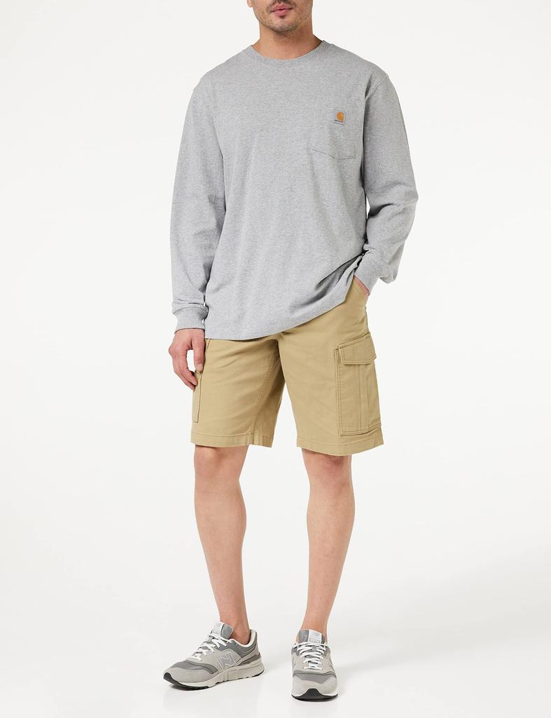 [Carhartt] K126 Midweight Pocket Long-Sleeve T-Shirt M Gray (US Standard)