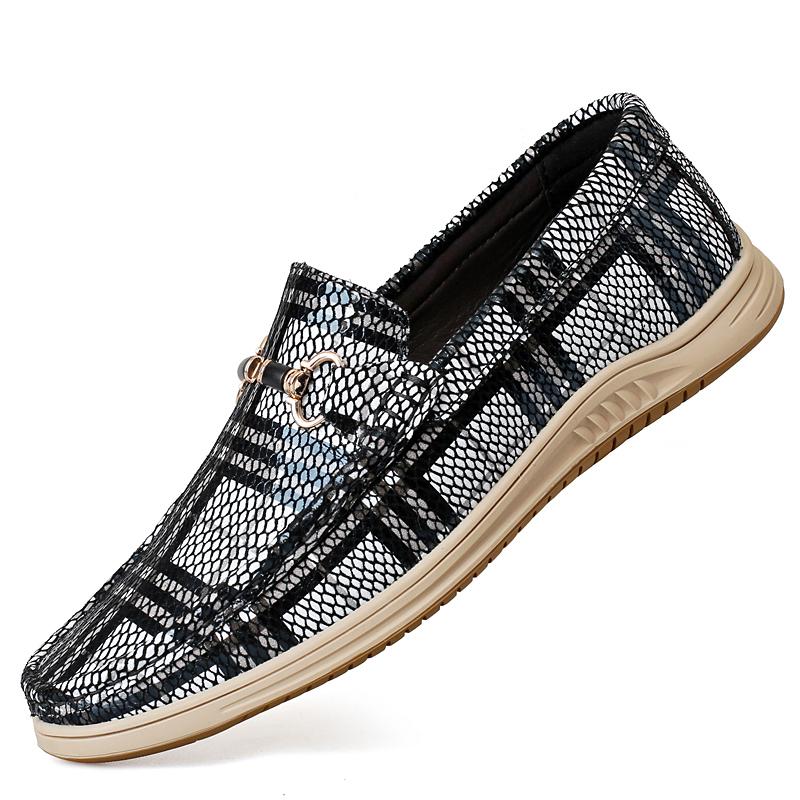 

Модные летние мужские повседневные туфли из натуральной кожи, высококачественные мокасины, удобные дизайнерские туфли, мокасины, мужские туфли для вождения 44 черный белый