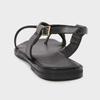 Fashion Metal Buckle Decoration Over Toe Flat Sandals Women Fashion Ankle Strap GLADIATOR Sandals Luxury Designer Summer Beach Slippers