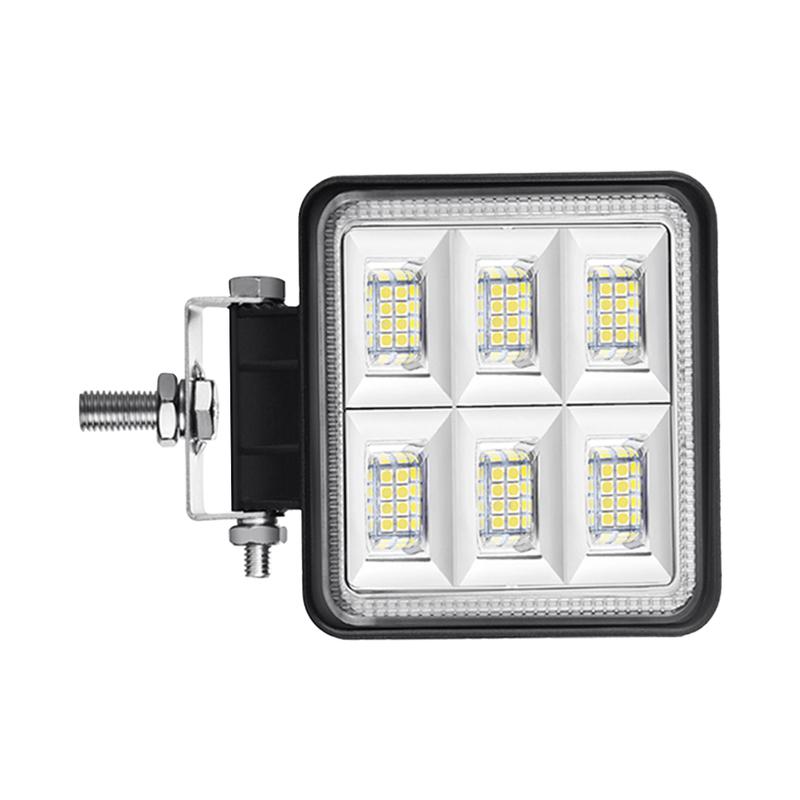 

12-24V 48W 4-Inch Square White LED Work Light Pods Flood Spot Lamp 6000K Universal for Car Off Road Truck SUV Van