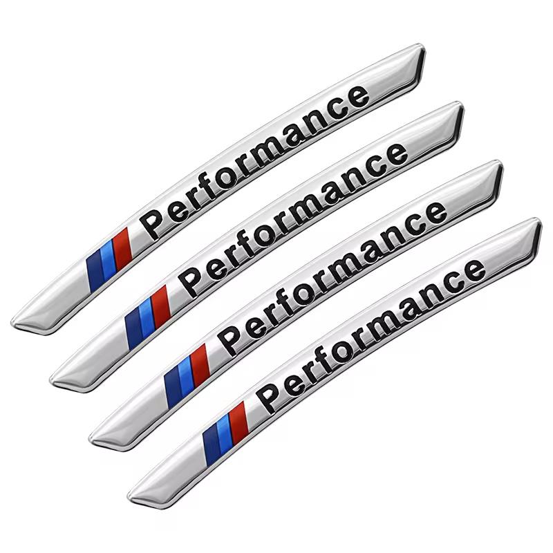 Aluminum Car Wheel Hub Badge Tire Rim Stickers Decoration Accessories For BMW Performance F30 F10 E90 F20 E46 E60 E70 E39 E36