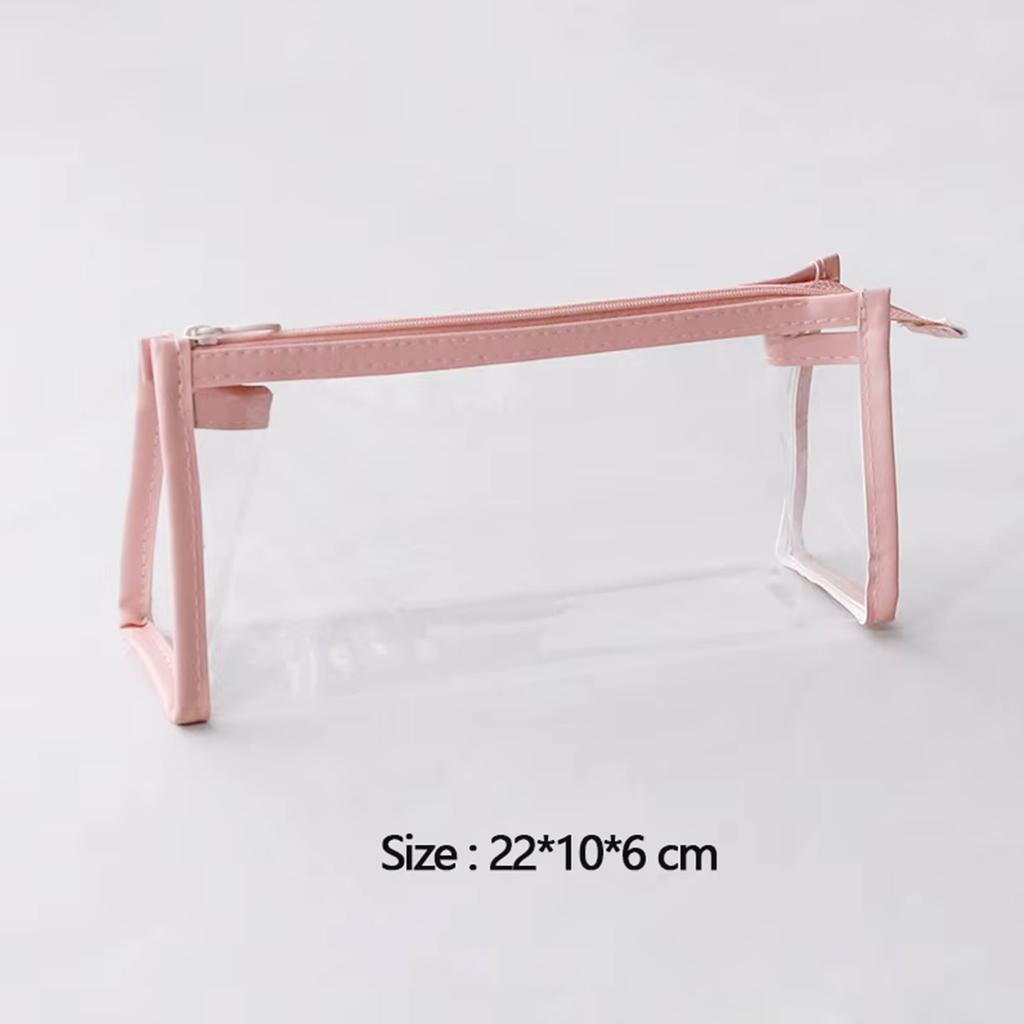 Transparent Pencil Case Large Capacity Simple Pen Bag Cosmetic Bag School Study Stationery Office Supplies
