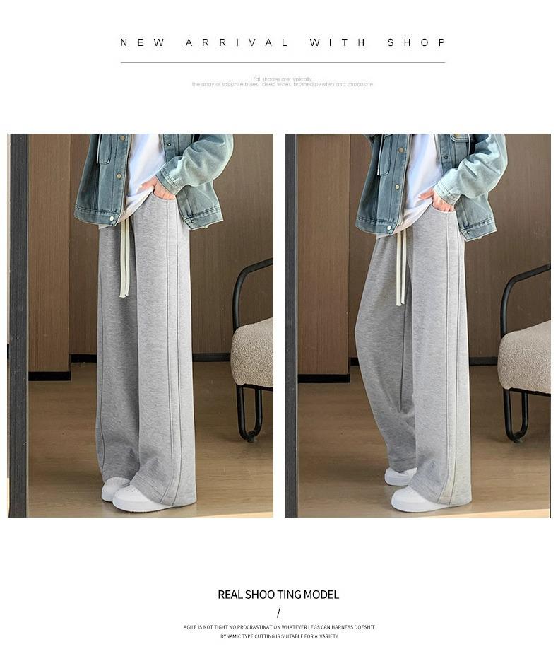 145 Narrow Women's High Waist Wide Leg Banana Sweatpants - New 2025 Petite Casual Straight Leg Pants.