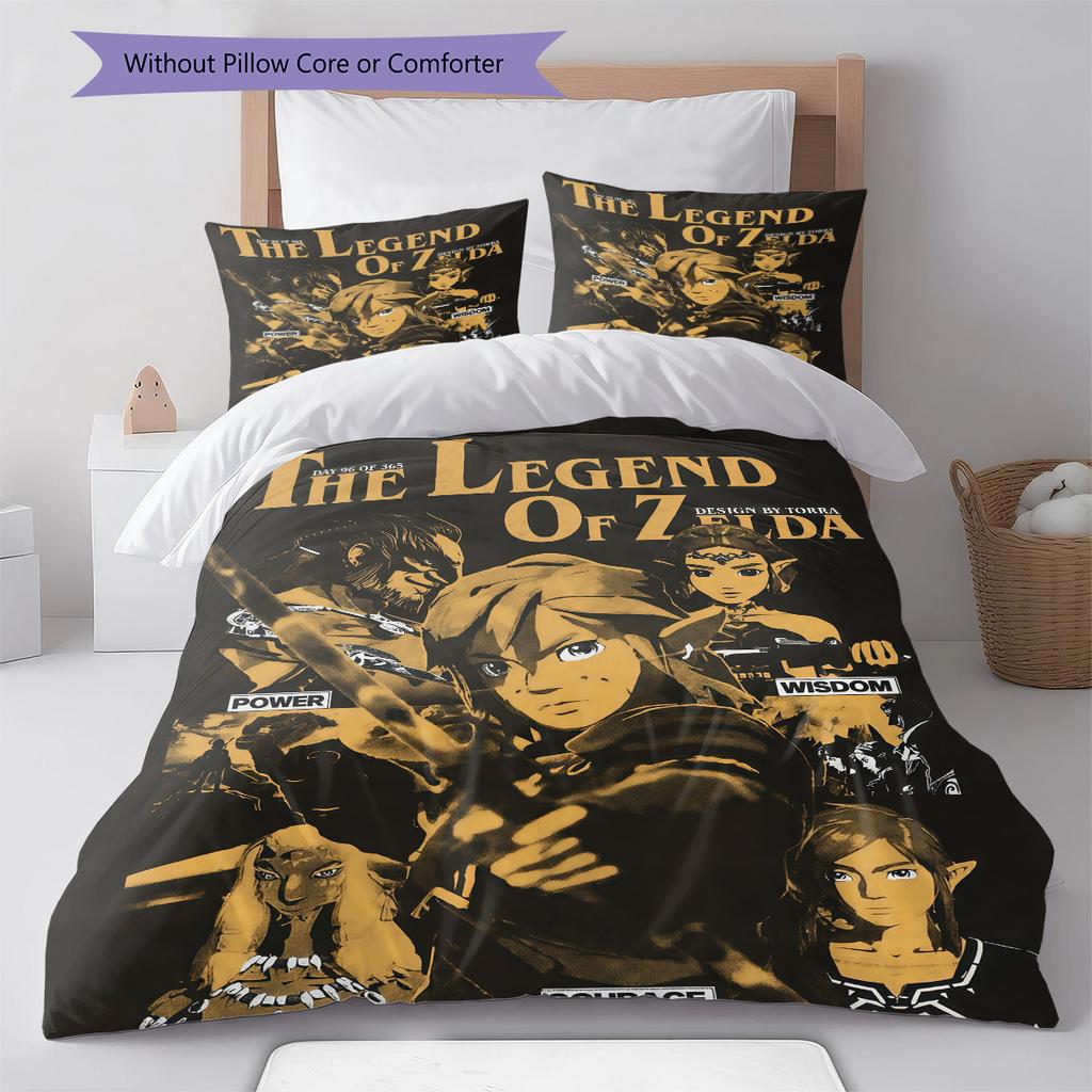 Fantasy and action Pattern Bedding Quilt Set Quilt Cover Pillowcase Home Decoration Birthday Gift (1 * duvet cover + 2 * pillowcase, without core)