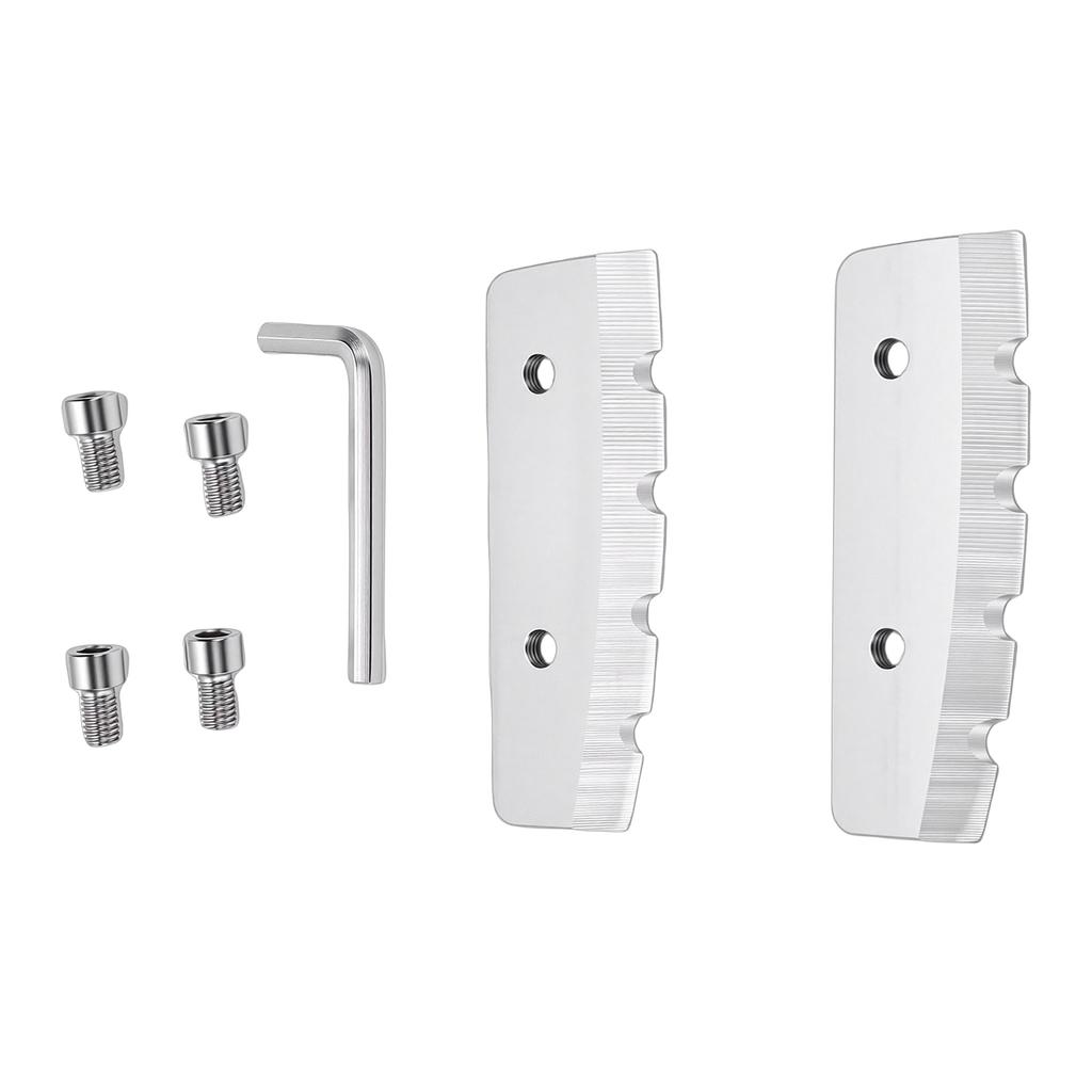 2 Pcs Ice Auger Blade Suitable for Eskimo 6 Inch Augers Hard Alloy Steel Ice Drill Blade Replacement with Screws and