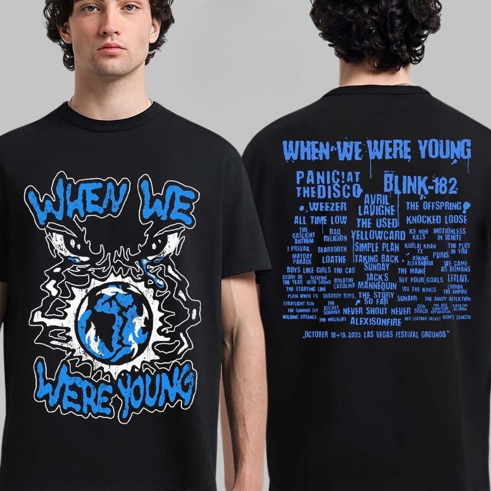 Rare When We Were Young Festival 2025 Exclusive Merch Tee On October 18-19 2025 In Las Vegas Winged Heart Lineup T-Shirt