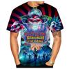 Joker Pattern 3D Digital Printing Men's Fashionable Casual Round Neck Short Sleeved T-shirt