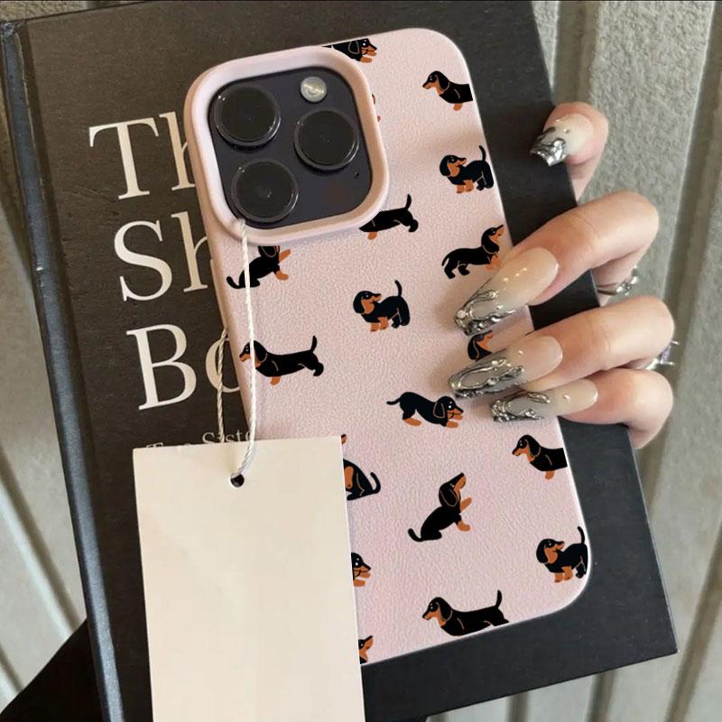 Creative Minimalist Dachshund White TPU Matte Case For iPhone 17 Air 16 15 14 13 12 11 Pro Max 17Pro X XS XR 16E Cover Funda