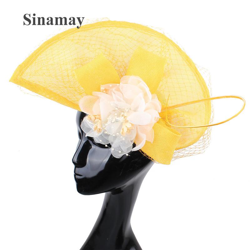 European And American New Mesh Hairpin Bridal Hair Accessories Banquet Party Performance Hemp Top Hat Ball Headdress