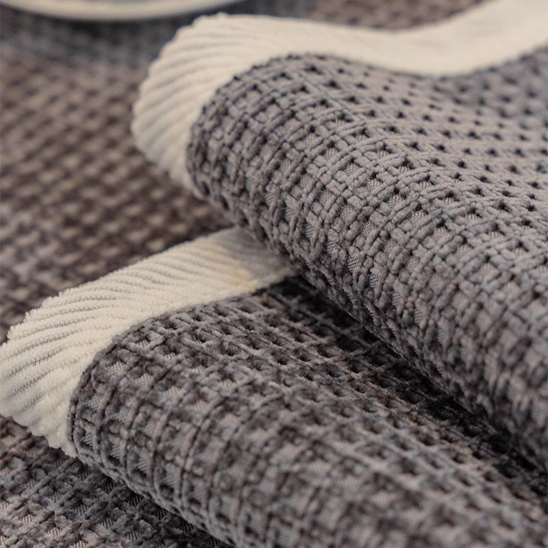 Leather Sofa Special Sofa Cushion Four Seasons Universal Non-Slip Cushion Nordic Simple Modern Solid Color Sofa Cover Cover Cloth