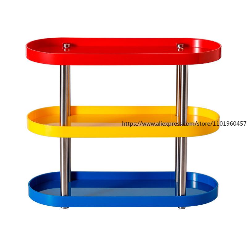 Nordic-Style Elliptical Small Item Storage Rack Multi-Layer Storage Rack For Office Desktop Three-Layer