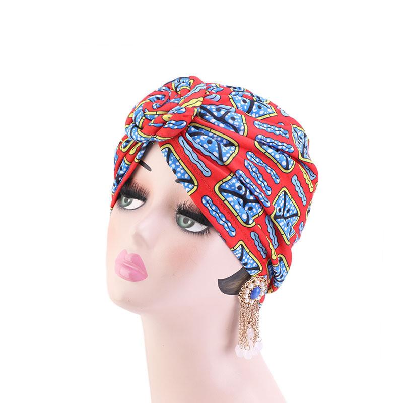 African Print Turban Hat for Women Scrunchies Knot Headwrap Stretch Bandanas Party Headwear Ladies Headscarf Hair Accessories