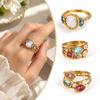 Lightweight Titanium Steel Ring Fade Resistant Hand Jewelry New Zircon Ring  Birthday Gift