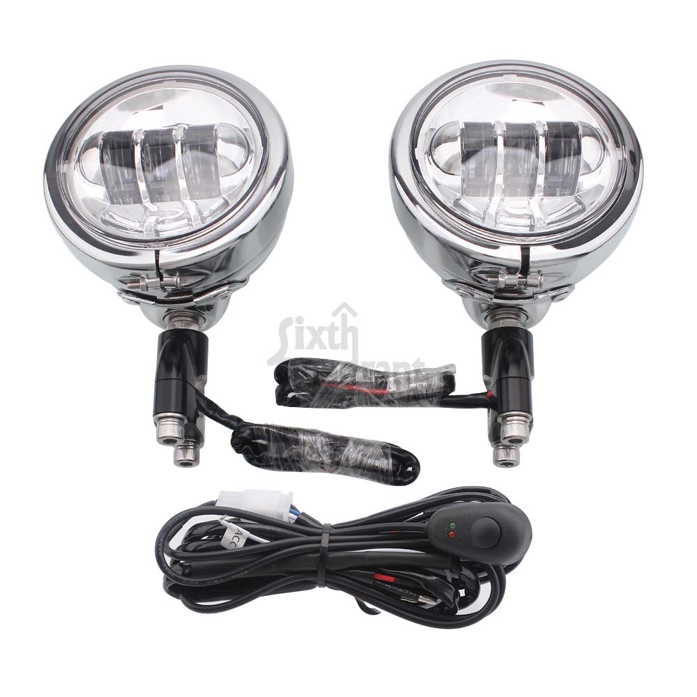 Motorcycle Accessory 4.5" Fog Lamp 30W Fog Light LED Auxillary Headlight Spot Lights For BMW R18 Kawasaki Suzuki Yamaha Honda