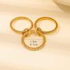 18k Gold Three-Layer Copper Zircon Ring - Non-fading Hip-hop Style Niche Jewelry