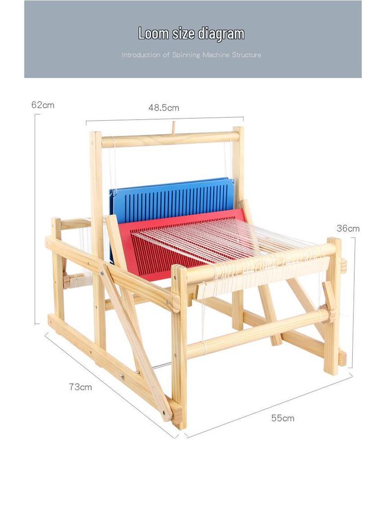 Kids' Wooden DIY Loom: Creative Handmade Knitting Toy for Students