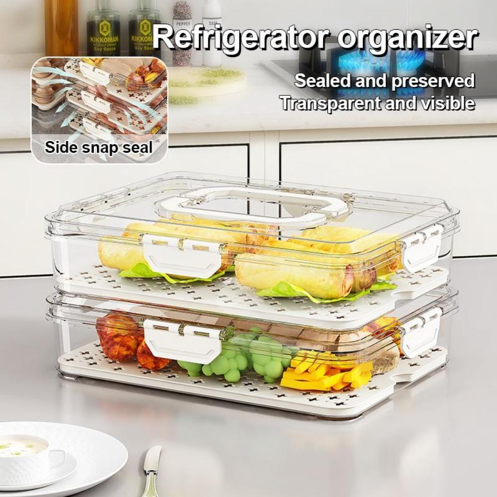 Multi Purpose Fresh-keeping Box Transparent Egg Box New Seasoning Box  Fruit Vegetable Storage