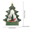Christmas Music Box Decoration Iron Sculpture Glowing Snow Globe with Light And for