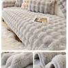 2024 New Cream Tuscan Rabbit Thickened Plush Pillow Throw Sofa Bedroom Tatami Backrest Cushion Non-slip Seat Mat