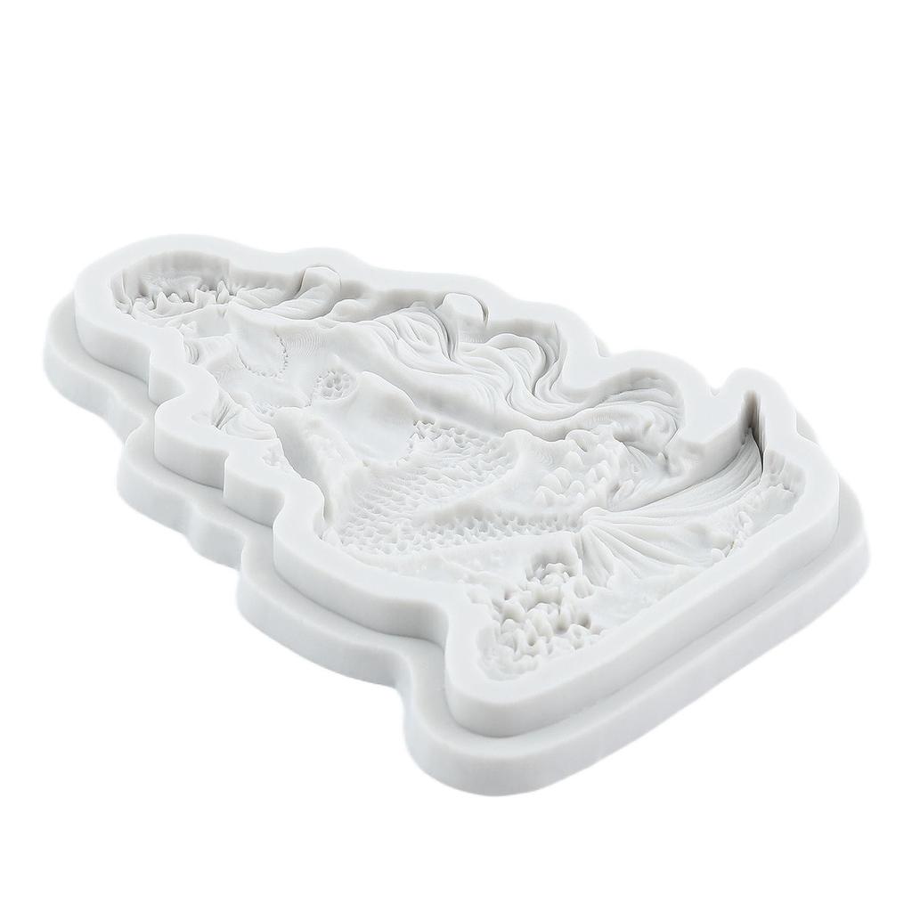 Mermaid Silicone Molds Mermaid Fondant Mold Cake Decorating Tools Cupcake Topper Candy Chocolate Gumpaste Mold