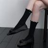 Frill Top Middle Socks_2COL (L251MSC030)