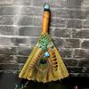 Big Broom Natural Amethyst Life Tree Halloween Peacock Feather Eye Altar Ornament  Witch Mini Broom Home Decoration Handicrafts