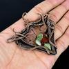 Dragon Blood Stone Pendant, Handmade Gemstone 999 Copper Wire Wrap Pendant Antique Jewelry, For Gift Copper Jewelry