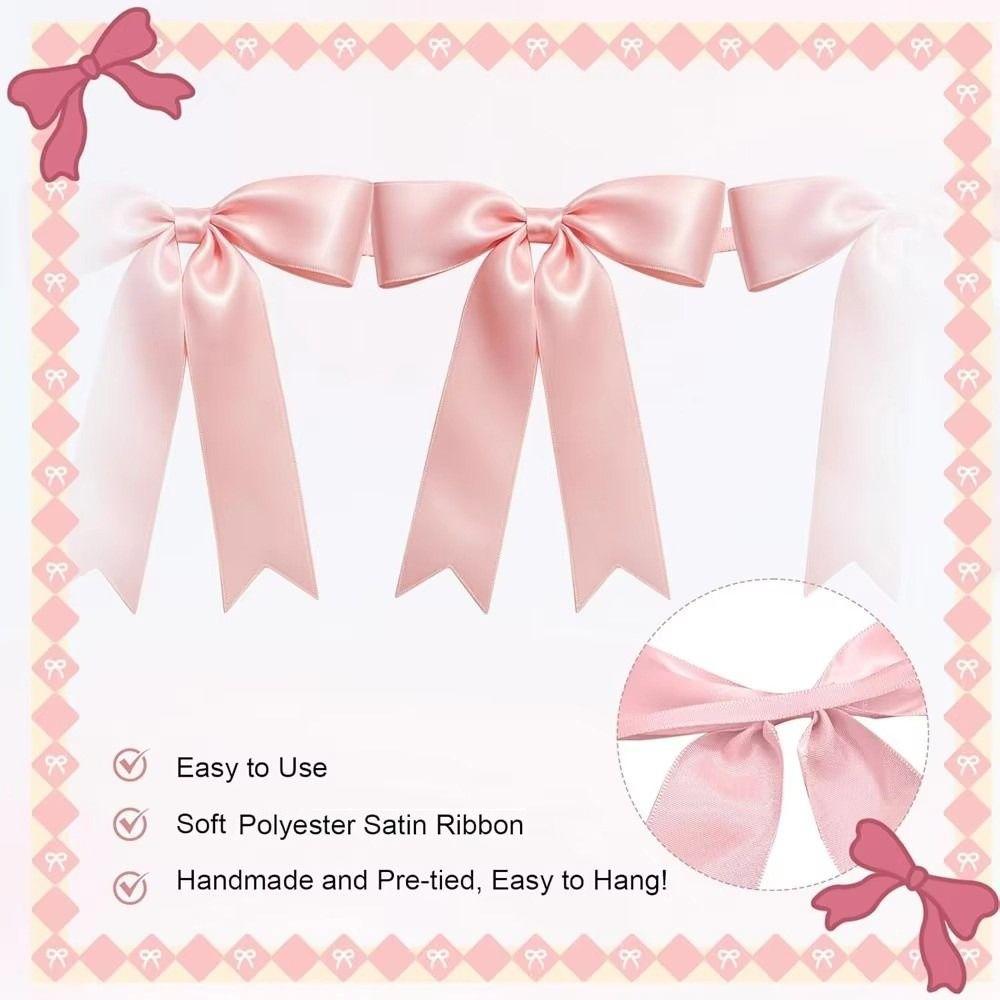 Hanging Decoration Bowknot Garland Bowknot Hanging Bow Decoration Bow Garland Banner  Wedding Decor