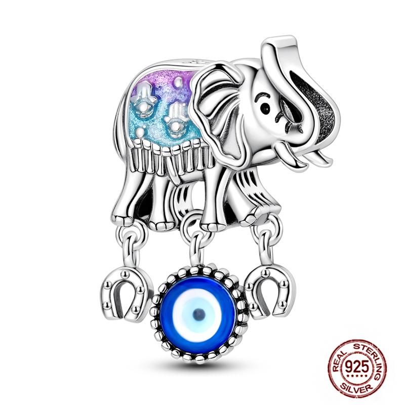 Fit Original Pendant Animal Charmscopper Pink Heart Pet Cat Dog Blue Owl Squirrel Beads Bracelet Women Diy Birthday Jewelry