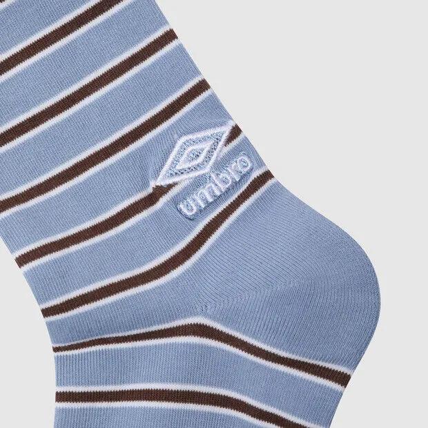 Striped pattern crew socks sky blue UR122CSC33
