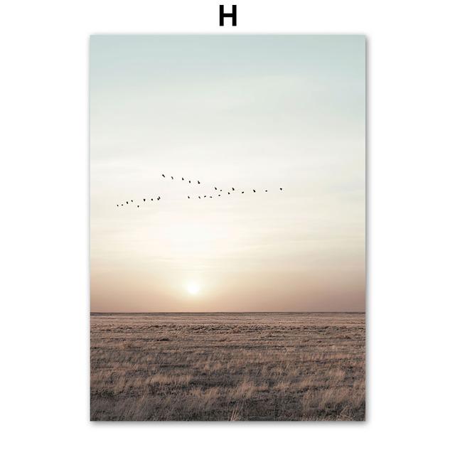 Grains of Sand Arches Grass Reed Palm Cactus Giraffe Nordic Wall Art For Living Room Dec Canvas Painting Poster Print Wall Decor No Frame