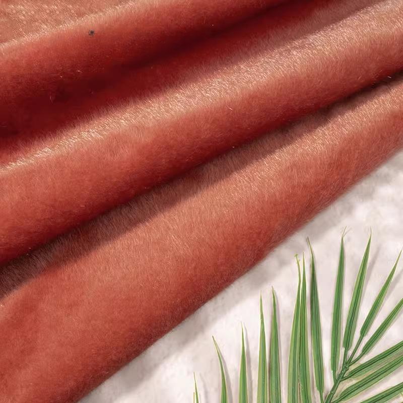 Plain Color Super Thick Faux Mink Fur Fabric Horsehair Flocking Plush Fabric DIY Sewing Sofa Clothing Luggage Shoes Toys Fabric