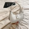 Popular women's bags spring and summer new simple and fashionable glossy shoulder bags underarm bags moon bags