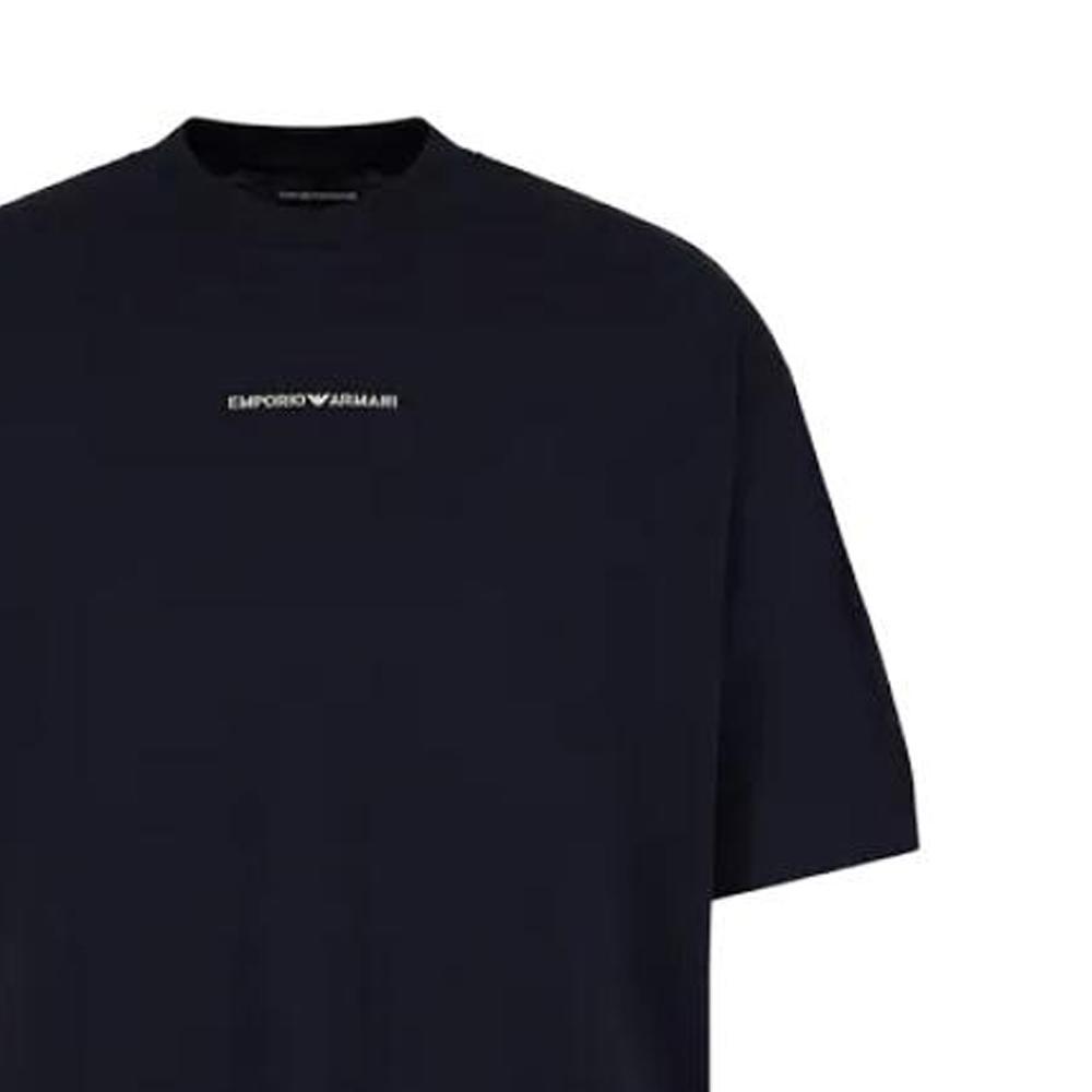 Emporio Armani Letter Print Loose Fit Crew Neck Short Sleeve T-Shirt Men Tops 6R1T771J-WZZ1-0920