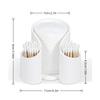 Dispenser Plastic 2-Grid Cotton Ball Swab Round Pads Holder for Bathroom Container Organizer