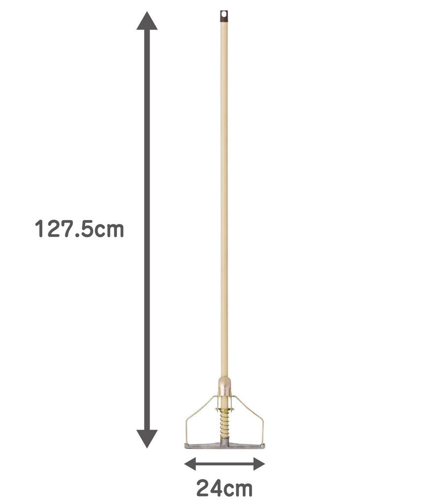 Yamazaki Sangyo SW Floor Wet Mop 24 x x Spring Made in Beige Mop, #8, 127.5 2.8 cm, Mop, Japan, 188086,