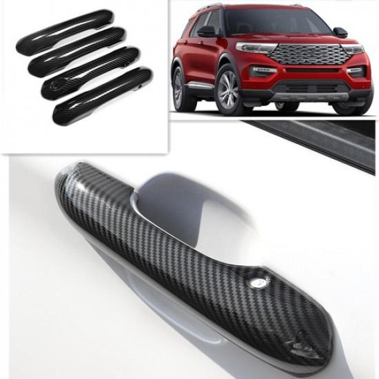 4 шт. Накладки на ручки боковых дверей из углеродного волокна для Ford Explorer 2020-2024