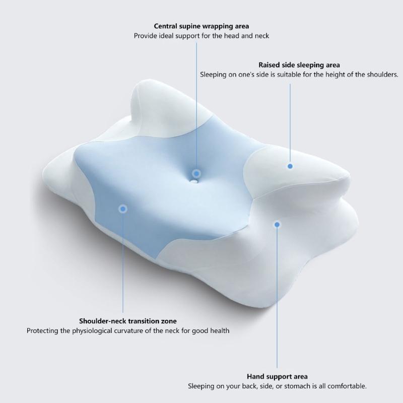 Support Pillow Contoured Memory Foam Cores Washable Comfortable Cover All Night Comfortable