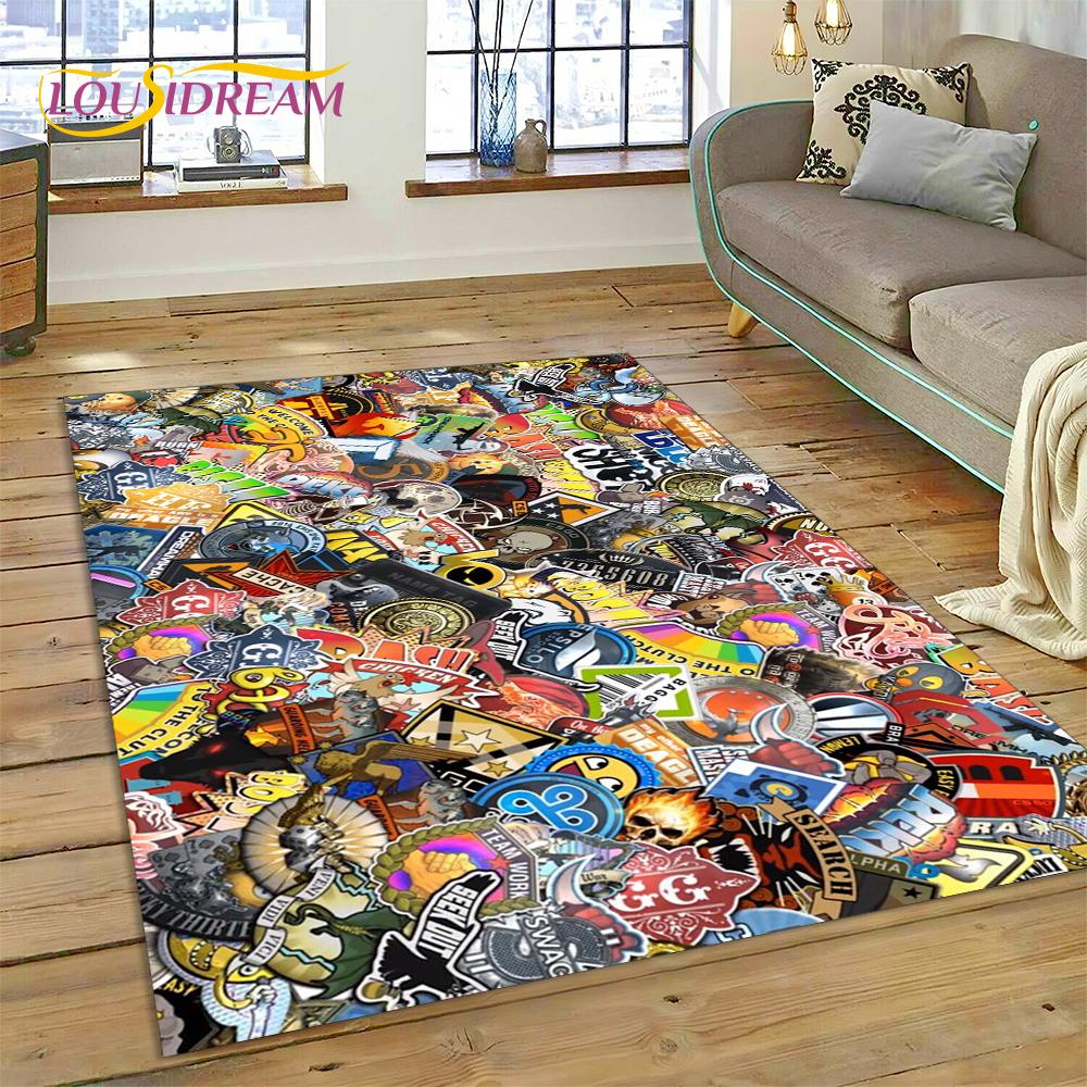 CS GO, Counter Strike Spiel Gamer HD Teppich für Wohnzimmer Schlafzimmer Dekoration, Bodenteppich rutschfeste Dekoration für Sofa Fußmatte Geschenk