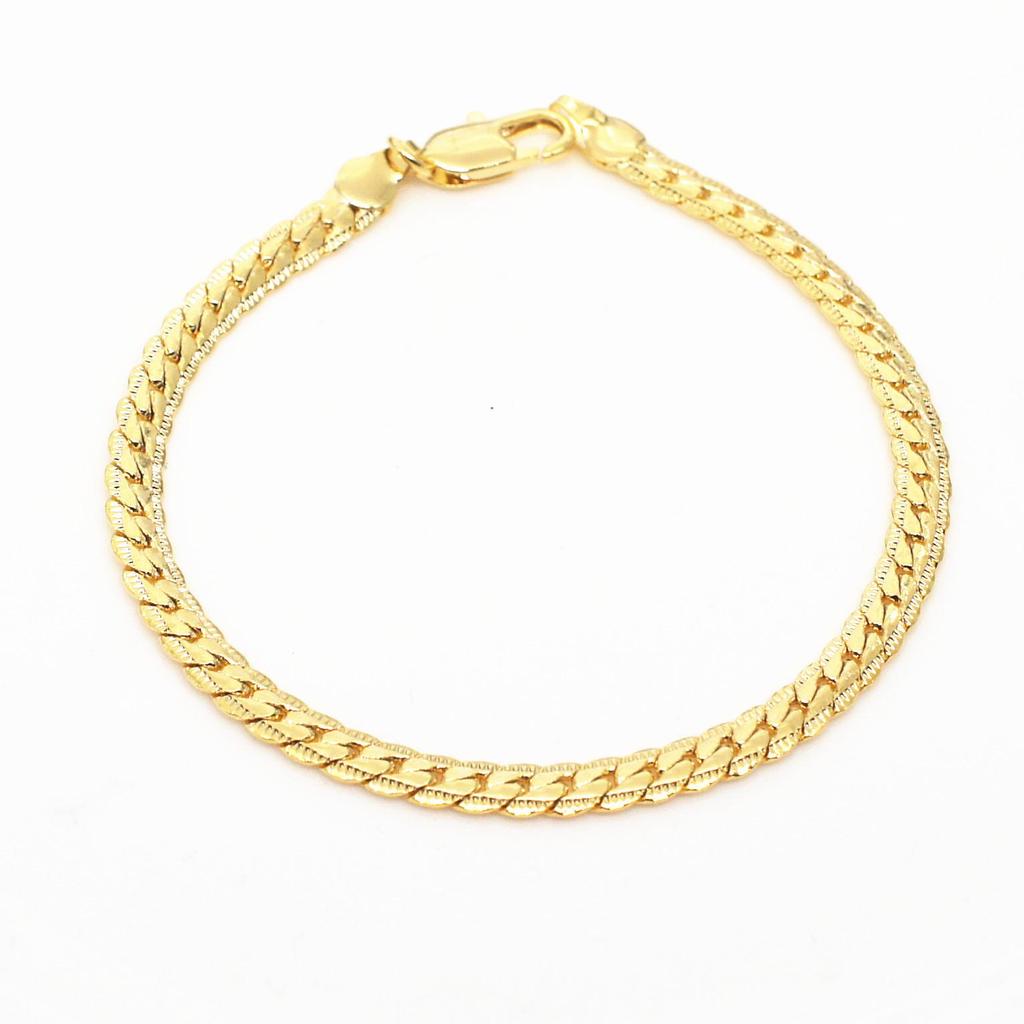 Európsky a Americký Retro 5mm Bočný Náramok: Postriebrený Hip Hop Štýl, Unisex Jednoduchý Šperkový Trend