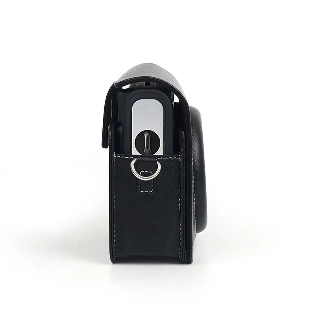 PU Leather Instant Camera Case Adjustable Strap Portable Photography Pouch Retro Shockproof for Fujifilm Instax Square SQ40