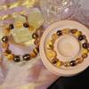 Jinba Da Comprehensive Gift Set Natural Yellow Tower Crystal Golden Tiger Eye Stone Citrine Design Bracelet Women's Jewelry