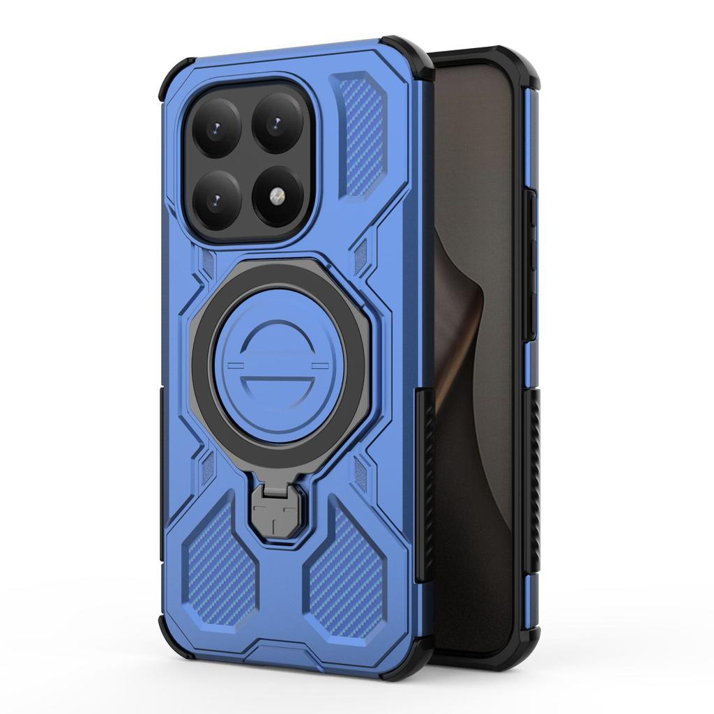 Xiaomi 15T Magnetic Ring Case 360° Rotatable [Military-Grade Drop Protection] + Metal Plate for MagSafe Phone Case