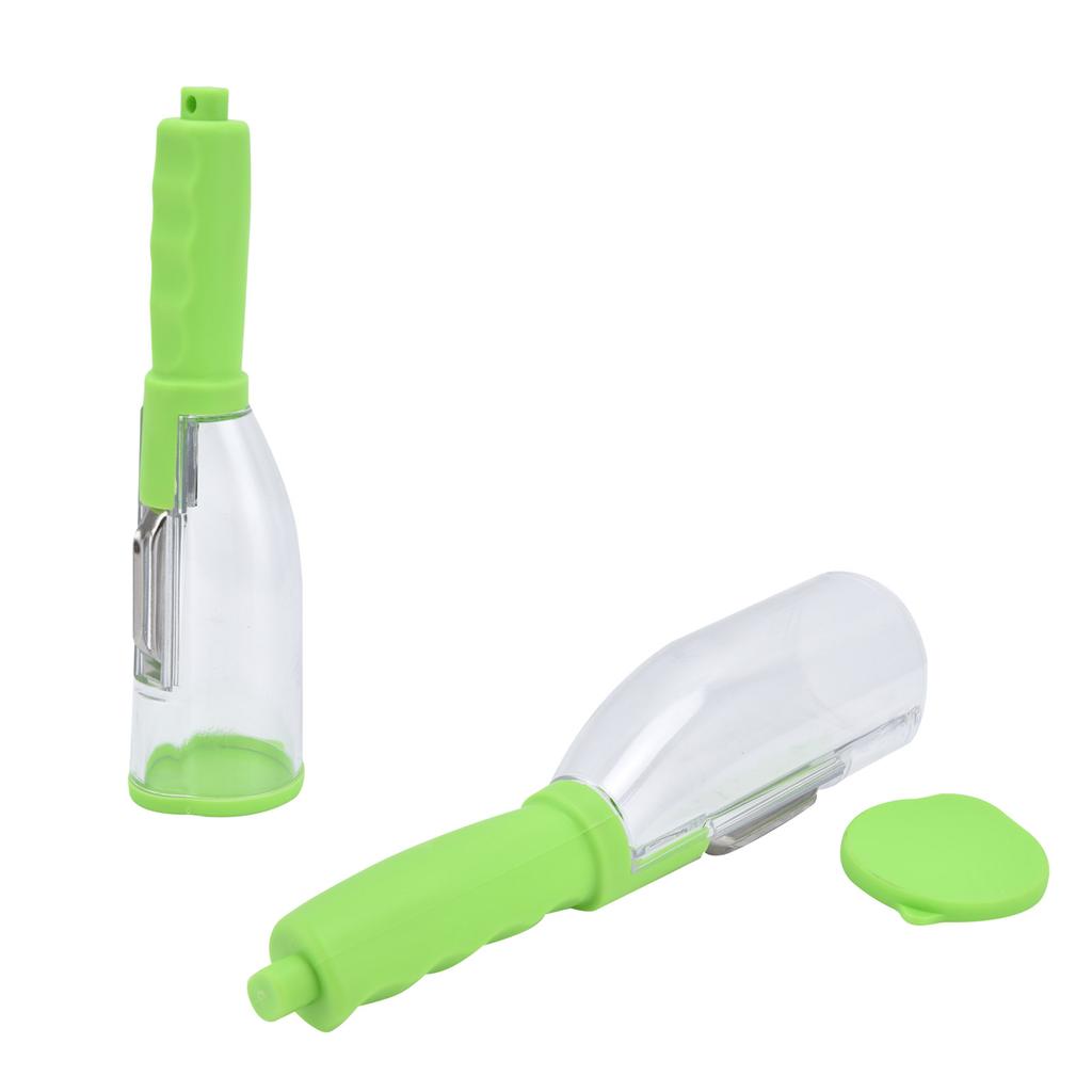 Oppbevaringsskreller Husholdnings Fruktskreller med Oppbevaringsboks Grønnsaksskrellingsverktøy for Hjemmekjøkken