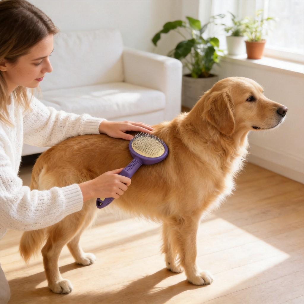 Pet Comb For Cats And Dogs With Plastic Pins For Fur Removal And Deshedging