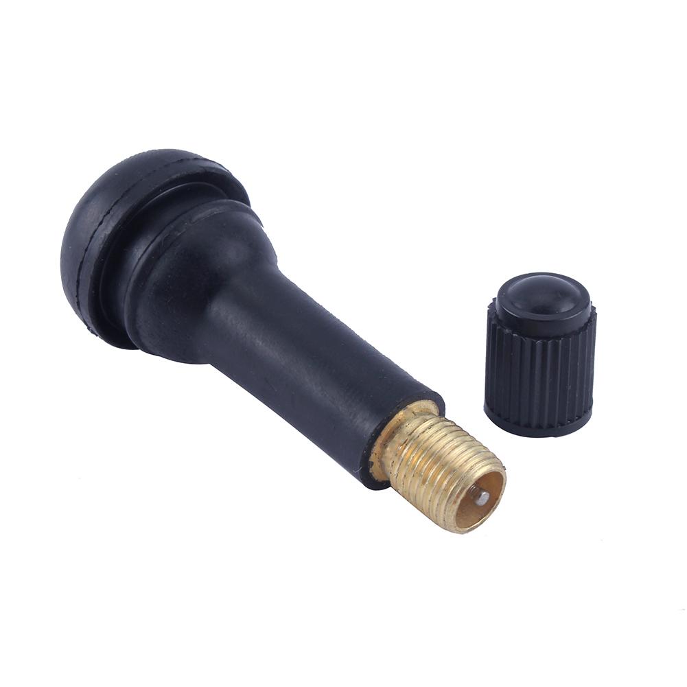 TR-414 Brass Snap In Tyre Valve Rubber Tubeless Short Valve